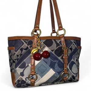 🩵Coach Signature Patchwork Denim Gallery Tote Y2K